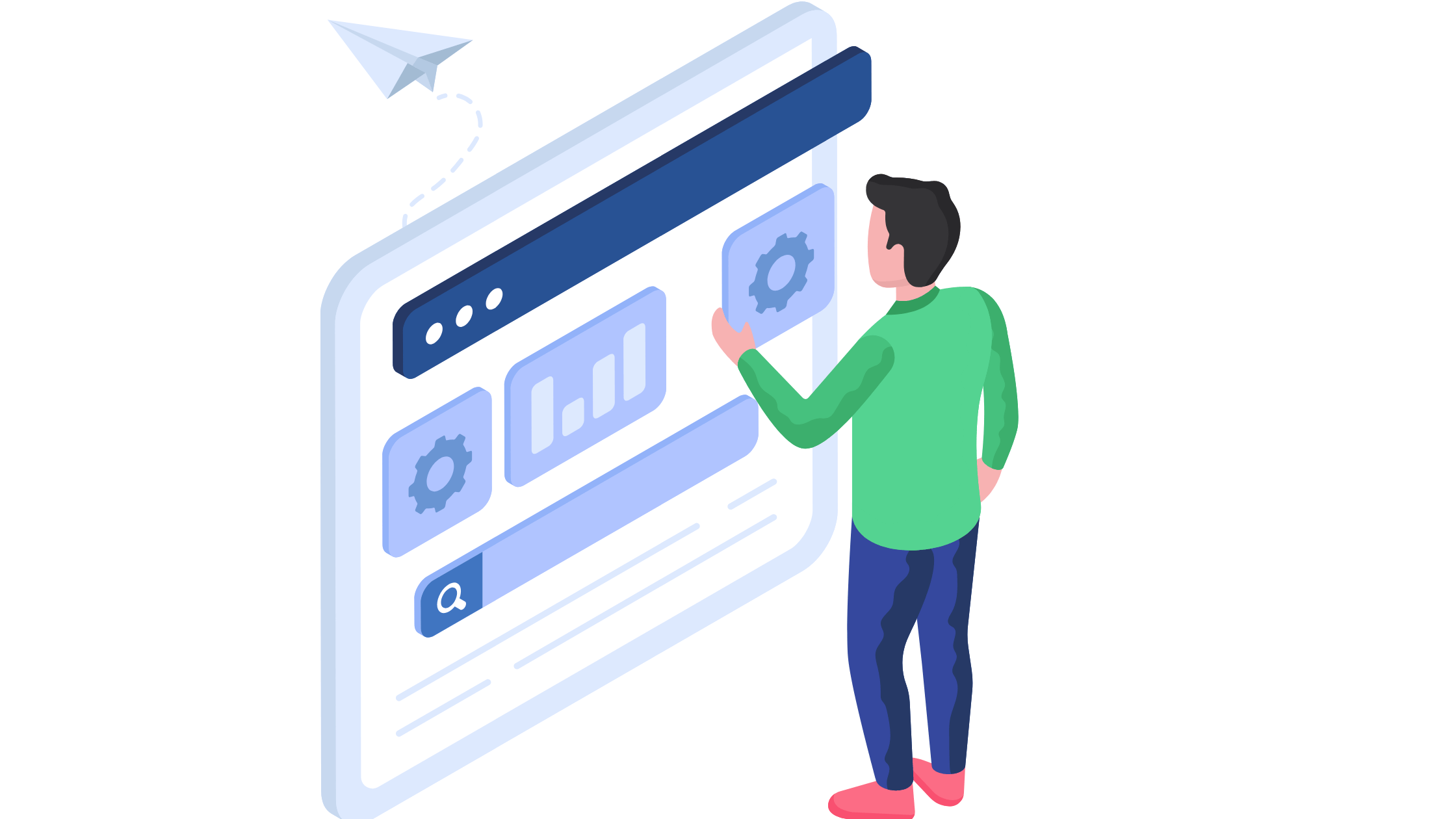 Person looking at a chart